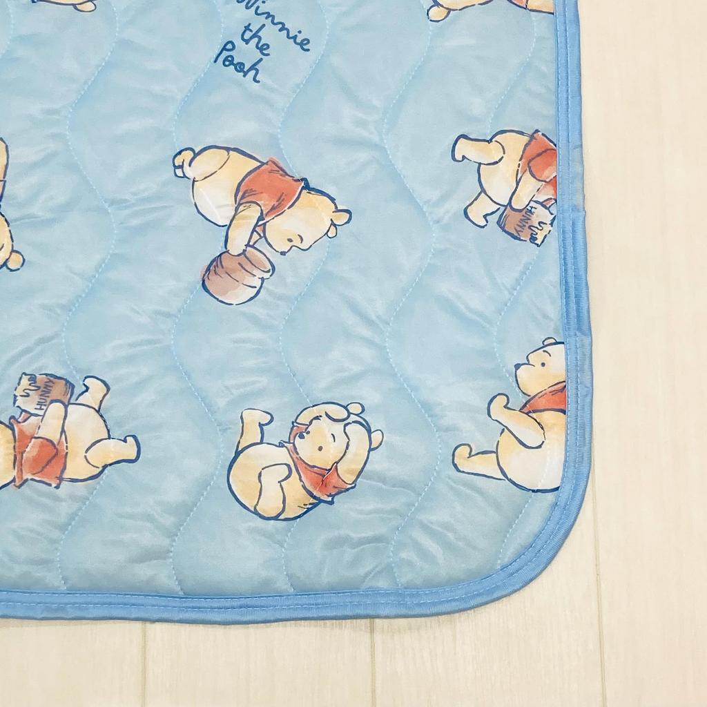 MORIPiLO Disney Cooling Mattress Single the Pooh Honey Summer Cooling Disney Morishita Pillows Pad, (Winnie Sheet), Blue, 100x200cm, Merchandise, Bed,