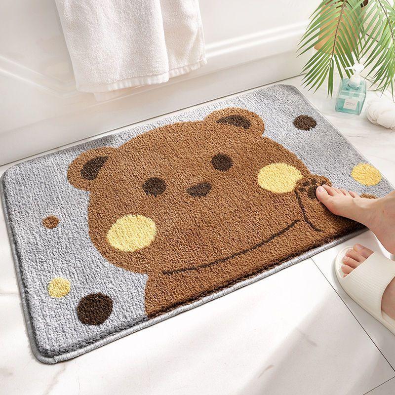 Cartoon Floor Mat Bathroom Water Absorbing and Anti Slip Foot Mat Household Carpet