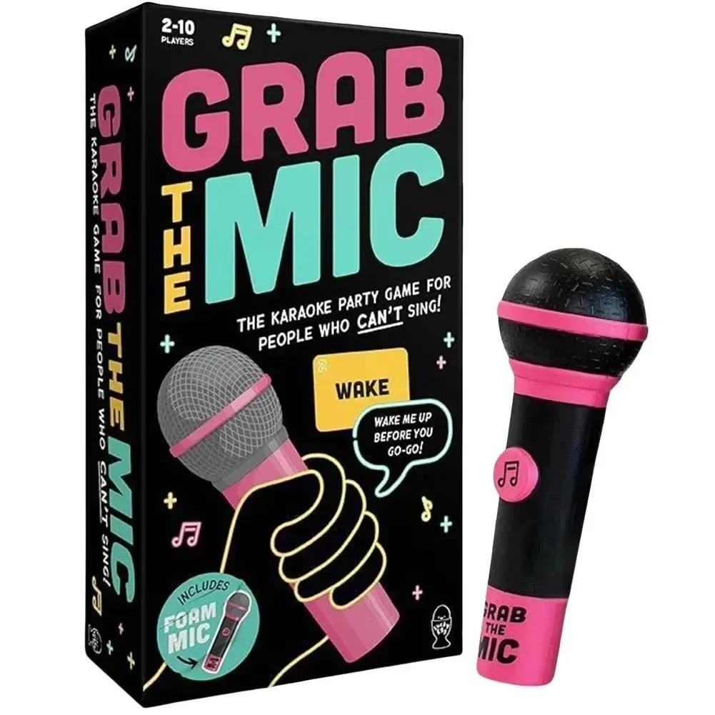 

Exciting Grab The Mic The Family Karaoke Game 2-10Players Board Game for Bad Singers 125Lyric Cards Singer Game For Family Party різнокольоровий