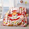 Strawberry Hat And Cat Blanket Flannel Blanket for bed, sofa, Camping, Hiking, Picnic Essentials, gift for family Fan gifts