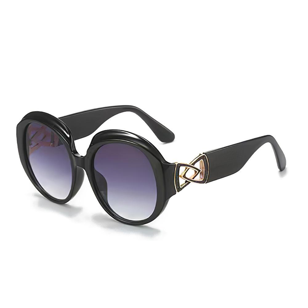 Vintage Sunglasses Women Fashionable Double Round Mirror Design Orange Gradient Chain Glasses Men Women Styles Glasses Women