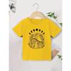 European Size Boys Round-neck Short-sleeved T-shirt with Mushroom Pattern Print