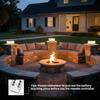 Solar Pillar Light Outdoor 9.84' Dusk to Dawn IP54 Waterproof LED Landscape Light for Patio Garden