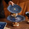 Ceramic High Footed Cake Tray Dessert Plate Cake Stand Display Stand Fruit Plate Dim Sum Dish Snack Bowl Bread Plates