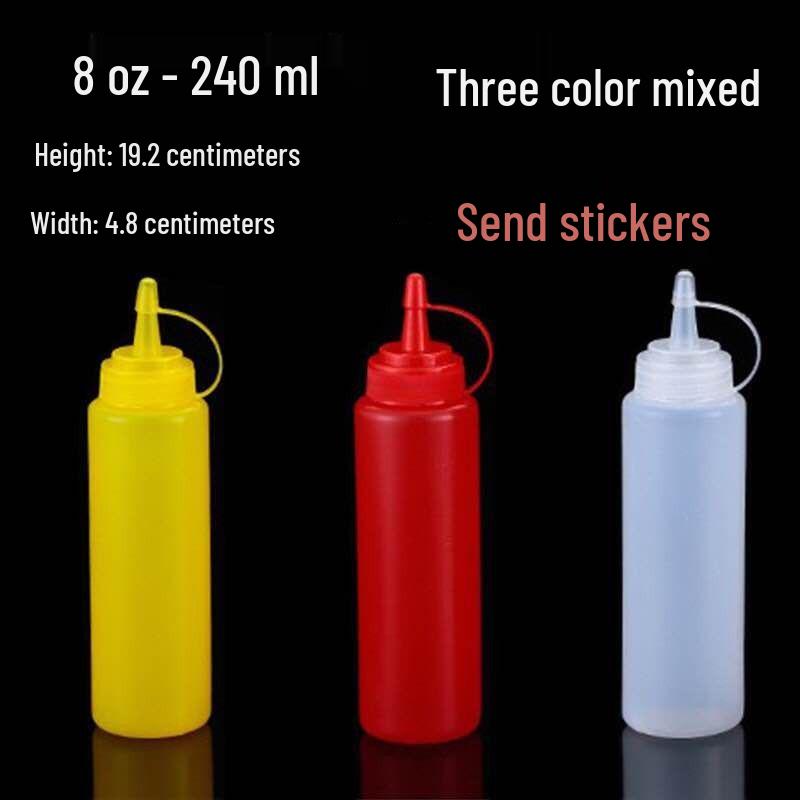 Plastic Squeeze Bottle for Condiments and Sauces