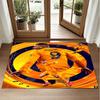 Kylian Mbappe Design Crystal Velvet Rug Soft Decorative Mat for Bedroom Entrance