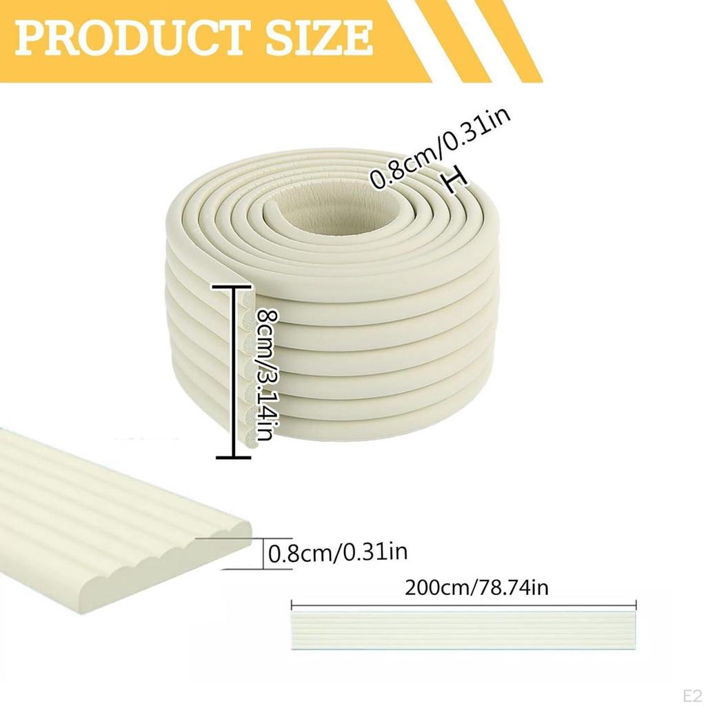 Edge Protector 2M Length Repair Part Climbing Cushion Mat White Trim for Home
