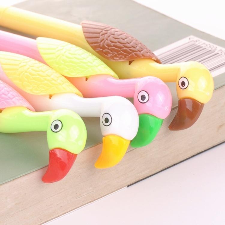 4 Pcs/Set  Cartoon Gel Creative Cute Crane Form Pen 0.5mm Black Refill