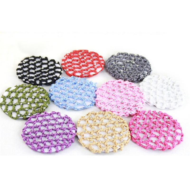 Women Bun Cover Snood Hair Net Ballet Dance Skating Crochet Chic