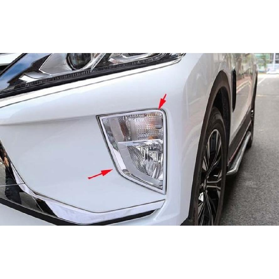 Front&Rear Fog Light Cover Trim For 2018- Mitsubishi Eclipse Cross Chrome