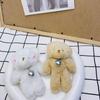 Mini Cute Plush Bear Keychain Pendant Lovely Plush Stuffed Animals Keyring Charm for Purse Bag Backpack Handbag