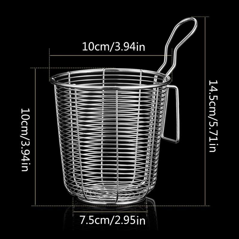 Rostfritt Stål Varm Stekkorg Oljeavrinning Sikt Nät Ravioli Sil HX6C