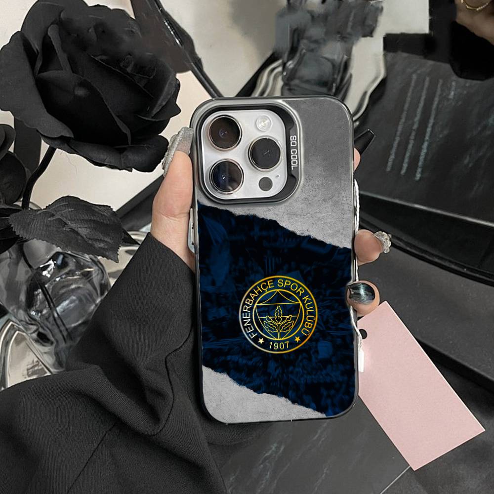 Coole K-Türkei Fenerbahce-Muster Handyhülle Für iPhone 17,16,15,14,13,12,Pro MAX Schwarz Matt Stoßfeste Abdeckung