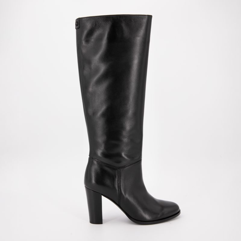 

Женские кожаные сапоги на каблуке на молнии SCOTCH AND SODA 40 чёрный