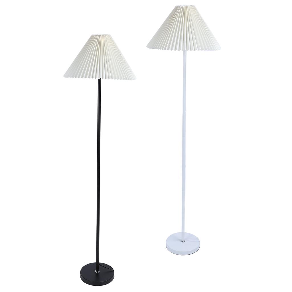 Modern Floor Lamp Multipurpose Stylish Minimalist Fabric Round Lamp Shade Standing Lamp for Living R