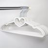 Heart-Shaped Non-Slip Clothes Hanger - Cute Pink Bow Design, Seamless for Wet & Dry Use