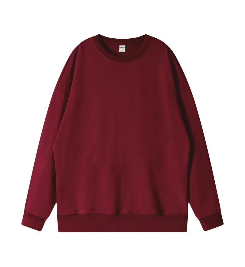 360G Terry Loop Drop-Shoulder Sweatshirt Women's Fall Winter Casual Loose-Fit 3D Silhouette Couple's Top Fashion Basic Women's Sweatshirt