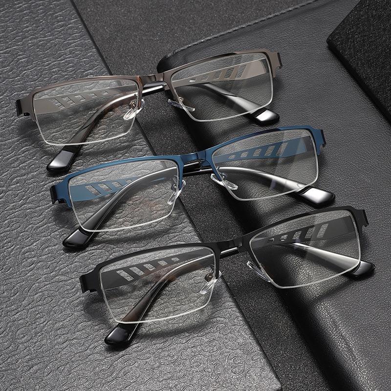 Anti Blue Light Reading Glasses Men High Quality Full-frame Diopter Glasses Business Male Presbyopic Eyeglasses +1.0+1.5~~+4.0