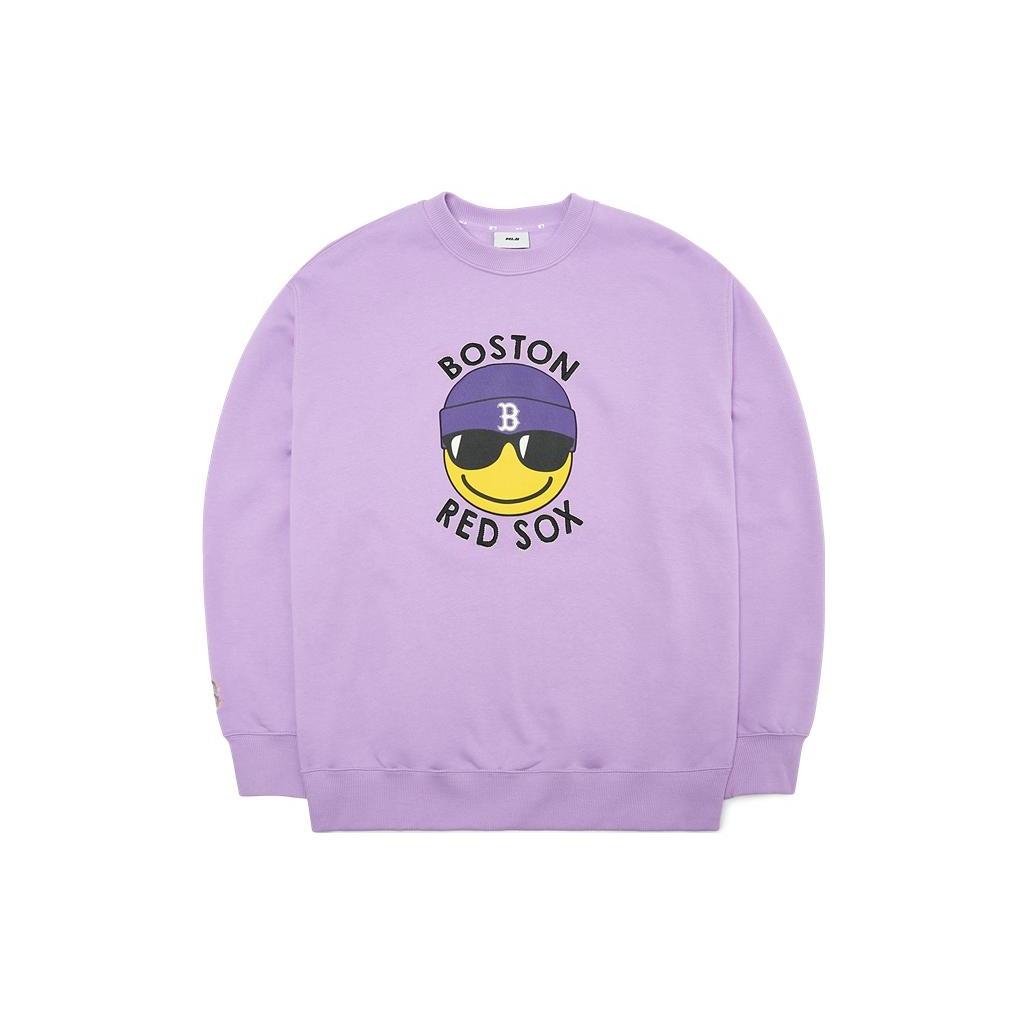 MLB Boston Red Sox Sweatshirts Unisex Purple Crew Neck Moderate 3AMTN0424-43LDL M