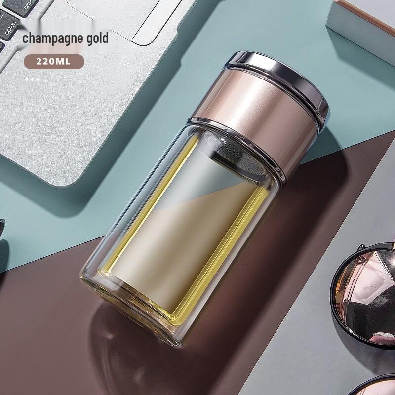 Shishangqi Tea Infuser Double-Layer Glass Cup