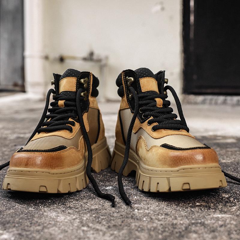 Men's Boots Retro Work Shoes Comfortable Outdoor Boots Men Casual Trekking Footwear Leisure Mountain Winter Shoe