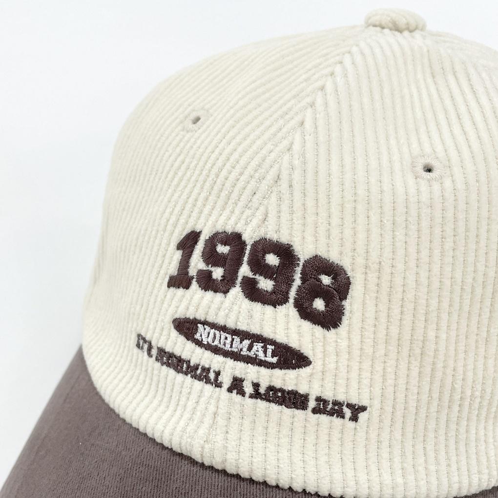 Women's Daily Hat 1998 Corduroy Two-tone Ball Cap