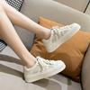 thick-soled little white shoes women's spring and summer new versatile casual board shoes shell head leather mesh flat-soled biscuit shoes
