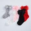 New Spring and Autumn Babies' Socks Spanish Baby Knee-Length Big Bow Dress Socks Solid Color Striped Stockings