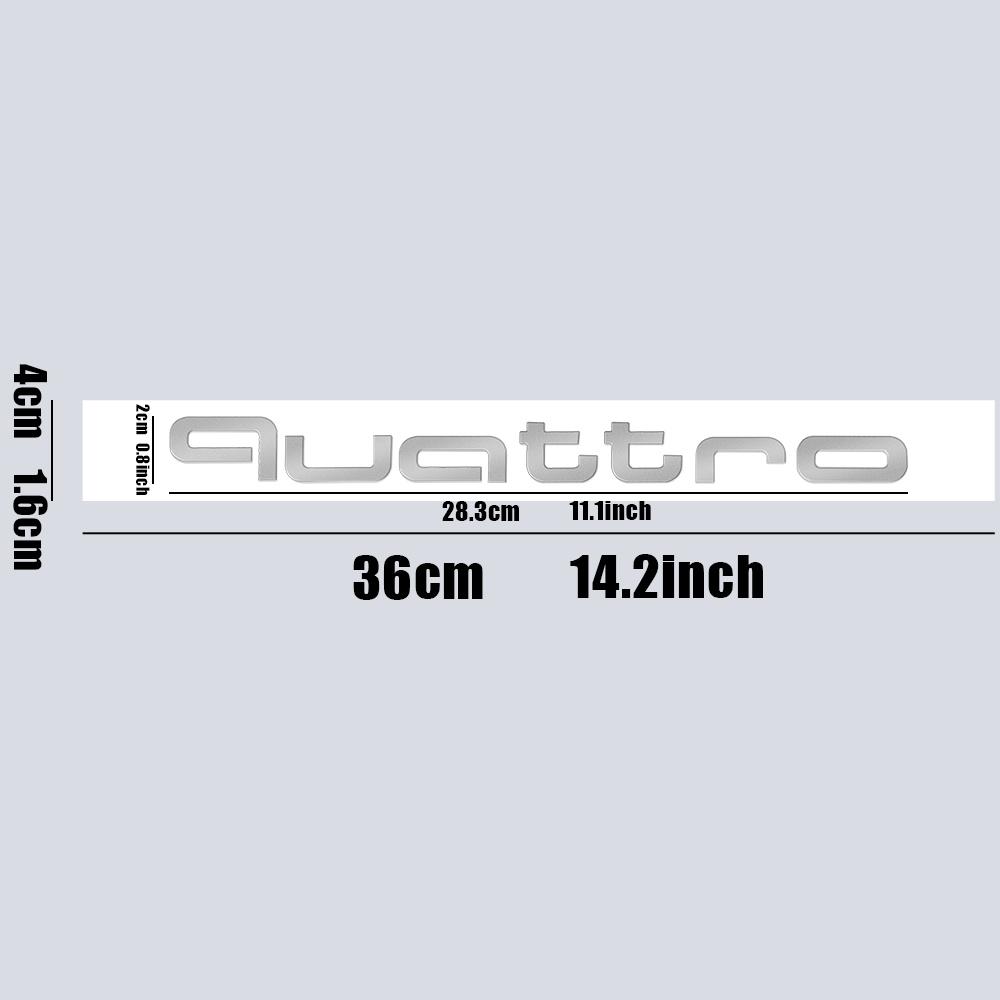 3D Car Quattro Emblem Body Stickers Trunk Decoration Decal For Audi RS Sline S A4 B8 A3 8P A1 A2 A5 A6 C7 8V B6 B7 Q3 Q5 Q6 Q7