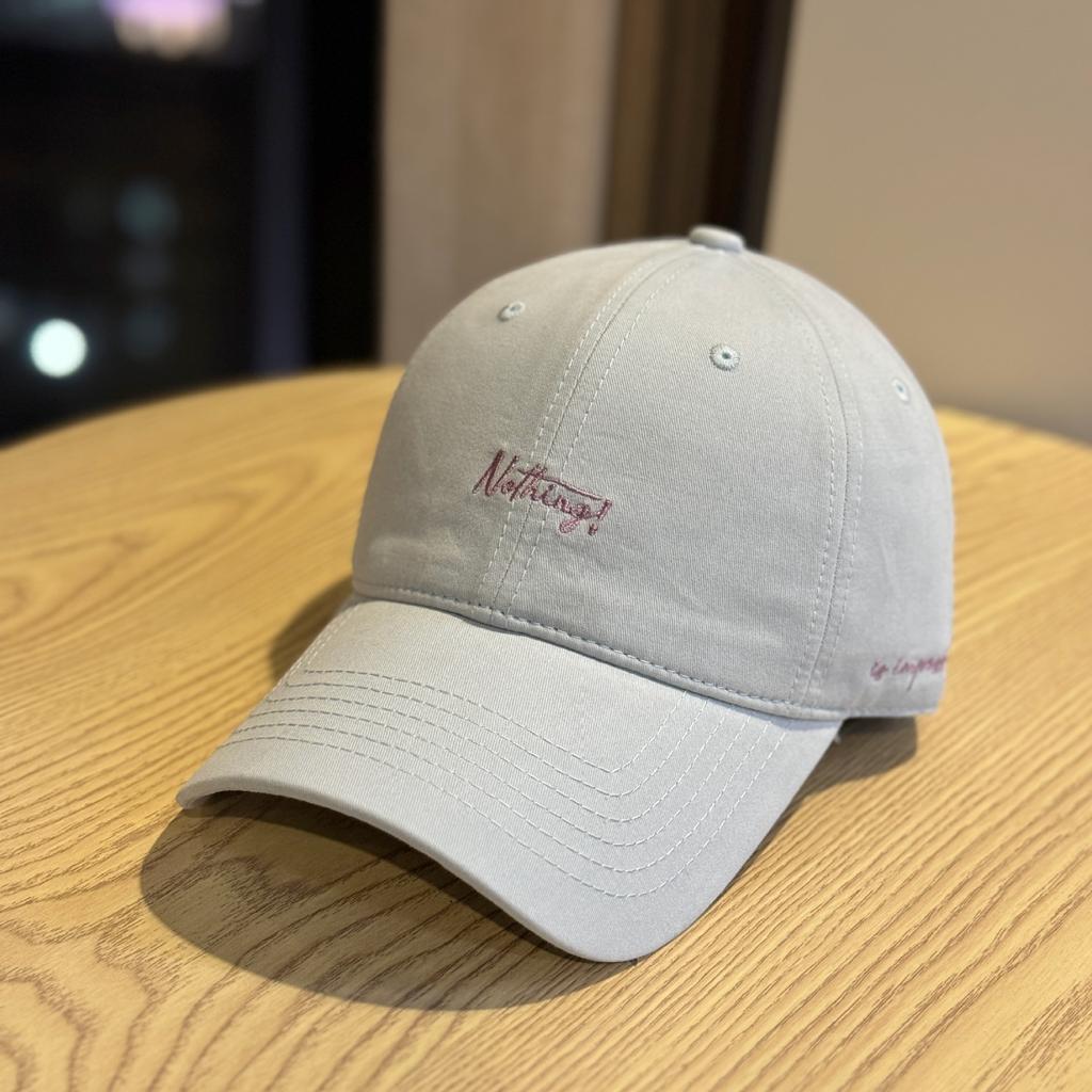 Korean-style Versatile Vintage Washed Cotton Soft-top Baseball Cap, Couple's Sunshade Cap with Simple Letter Embroidery, Trendy Duckbill Cap
