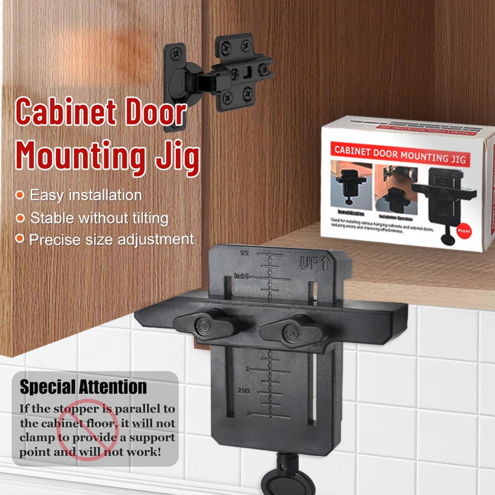 Versatile Cabinet Door Mounting Jig Cabinet Door Installation Positioner with Adjustable Handle