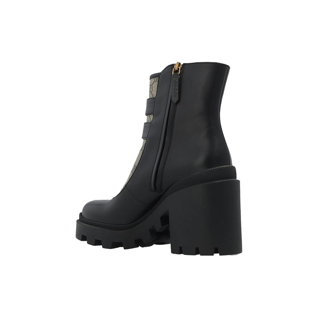 Gucci Wmns Ankle Boot 'Buckles - Black Beige' Women's 701100 UVV20 1182
