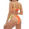 Bikini Set for Women Two Piece Swimsuits Contrasting Color Sexy Top & Thong Set