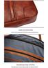 Genuine Leather Men's 15-Inch Crossbody Briefcase and Laptop Bag