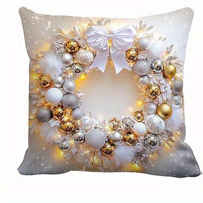 Home Decor Christmas-Themed Decorative Digital Print Pillowcases Pattern Cushion Cover Suitable For Sofa Bedroom Car Pillow