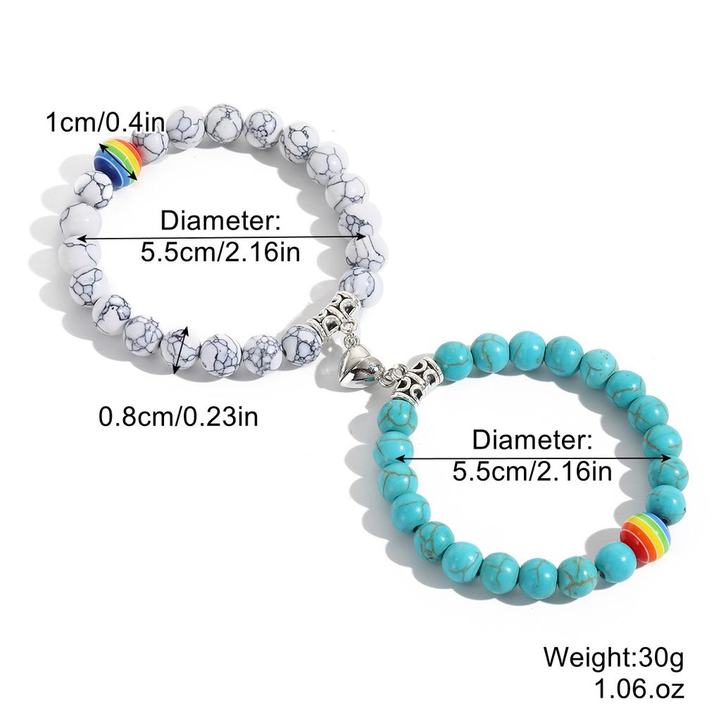 Colar para Mulheres Simples Colar Joias Quente Amor Homens e Mulheres Colar de Amor Magnético Preto e Branco Conjunto de Colares para Casal Colar Elegante