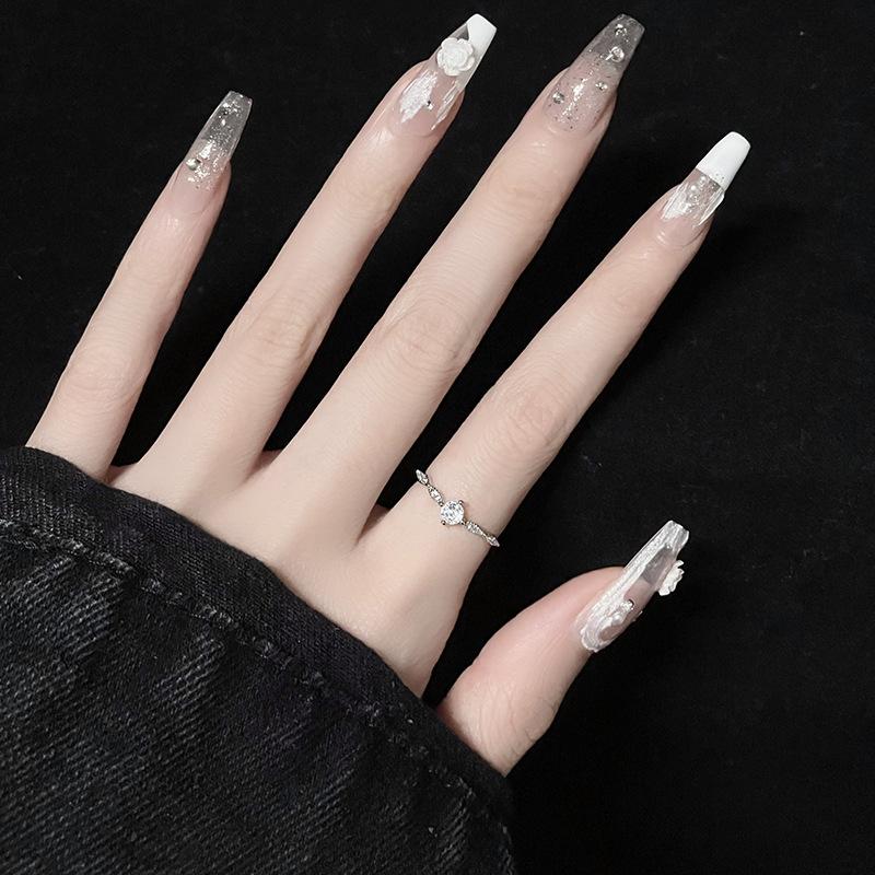 Combination Layered Ring Jewelry, Niche Design, Light Luxury, High-End Personality, Simple Diamond-Encrusted Zircon Open Ring Adjustable opening