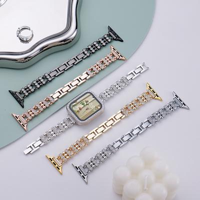 Diamond Strap Suitable for Apple Watch 40/44/38/45/41/49/42mm Metal Bracelet iWatch Series Se 7 6 3 5 Ultra 2 8 9