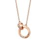 Elegant 2022 Trendy Heart Shaped Double Ring Mobius Necklace for Women in Titanium Steel