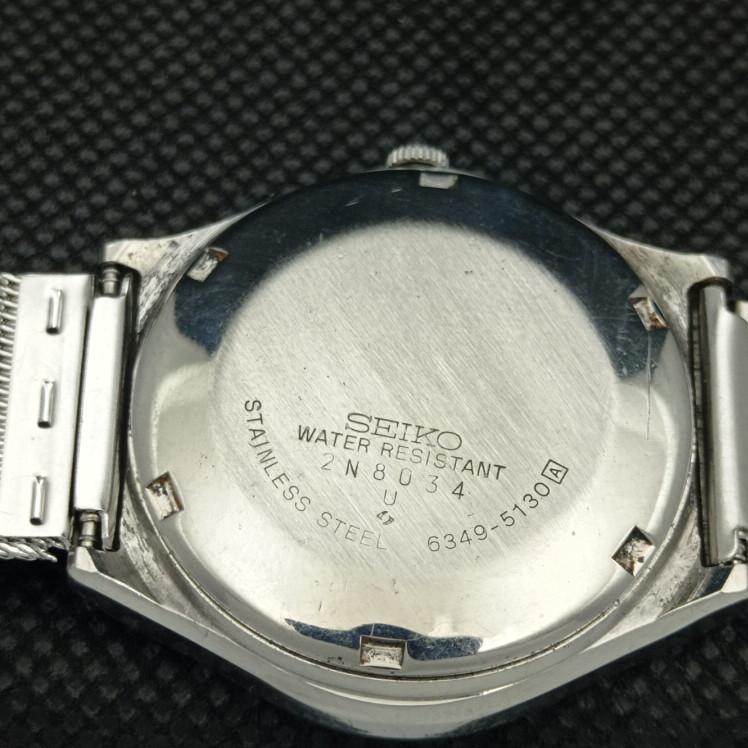 VINTAGE SEIKO 5 AUTOMAT 6309A JAPAN MENS D/D BLUE WATCH 606-a314459-2 SKU606-a314459