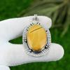 925 Silver Oval Picture Jasper Gemstone Bezel Wedding Handmade Pendant Jewelry