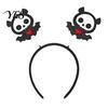 Comfortable Spooky Headband Halloween for Kids Adults, Glitter Pumpkin Bat Ghost Eye-catching Skull Hair Accessories Cosplay Dress Up Party