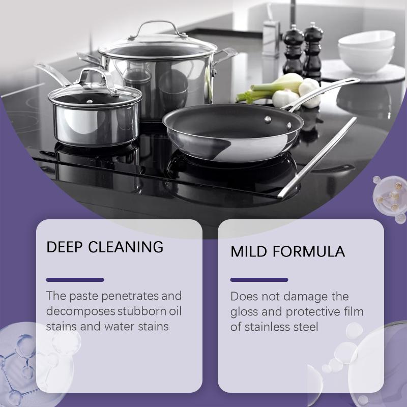 Multiuse Stainless Steel Cleaning Paste Pot Bottom Burn Scale Remover Rust for Household Kitchen