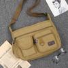 Business Postman Canvas Bag British Retro Shoulder Bag Large Capacity Multi-pocket Messenger Bag Leisure Travel Crossbody Bag