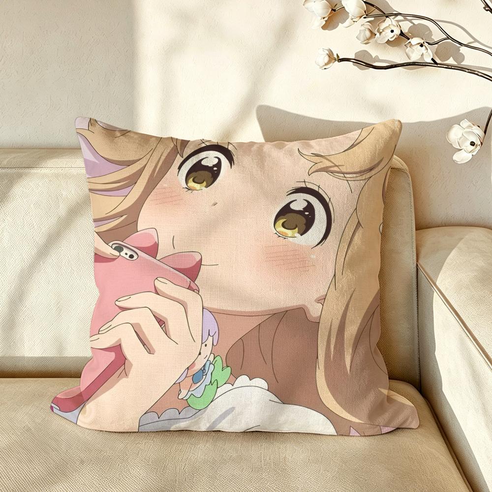 Anime AAsagao to KKasesan Cushion Cover Pillow Case Antidustmite Pillowcase Silky Short Plush Sofa Cushion Cover hot