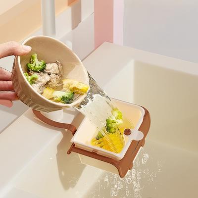 Sink Filter Basket Kitchen Sink Faucet Hanging Type Filter Scraps Strainer Cleaning Tool Sponge Drain Basket Kitchen Accessories