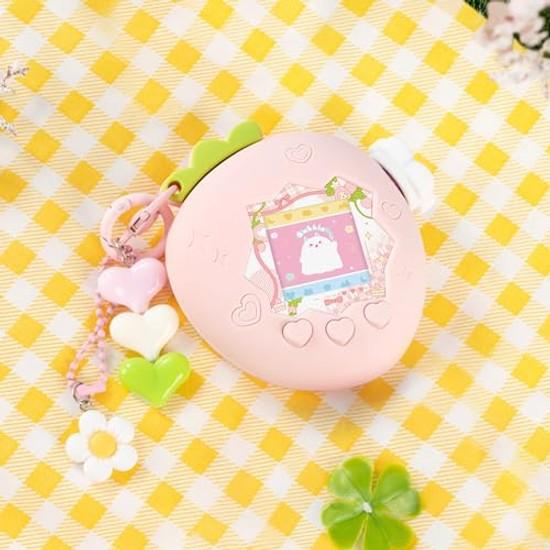 Tamagotchi Paradies Hülle (für Paradies) Silikon-Schutzhülle Zoom-Wählrad-Anhänger Frontplatte. Süß Haut weich kinderfreundlich stoßfest komplett