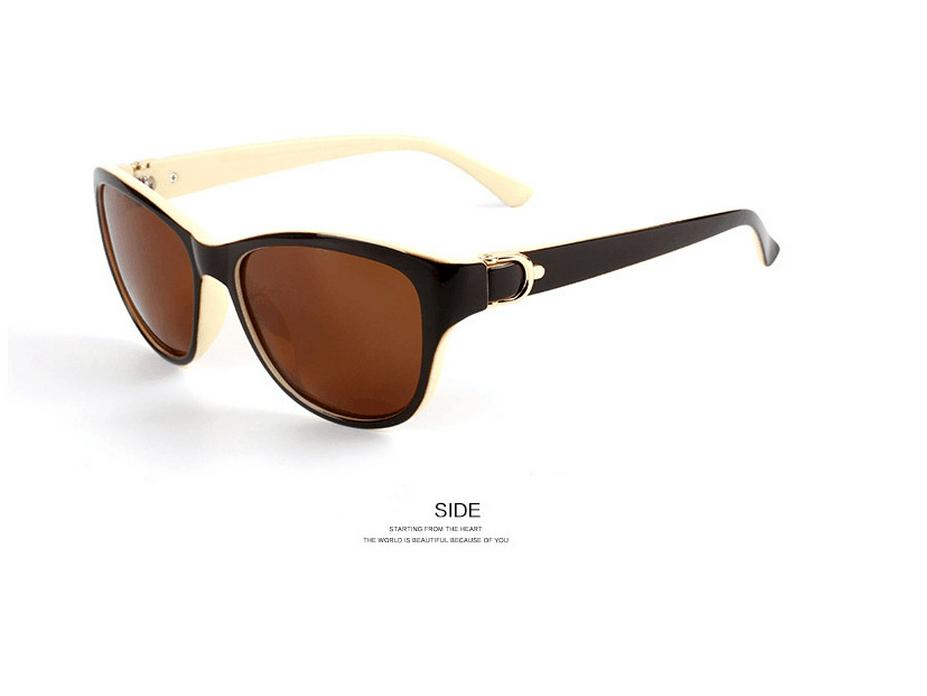 Women's Trendy Round Metal Mixed Polarized Retro Sunglasses 8629