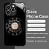 Lustige Retro-Drehwählermuster-Schutzhülle aus gehärtetem Glas für iPhone 17 16 Pro Max 16 15 14 Plus 13 12 Mini 11 X XS MAX XR Hülle