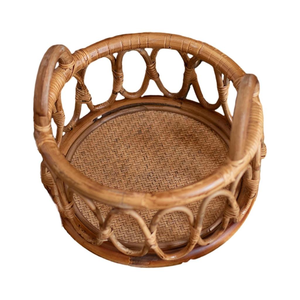 Handwoven Vintage Rattan Basket For Newborn Photography Create A And Safe Environment For Your Baby Photos